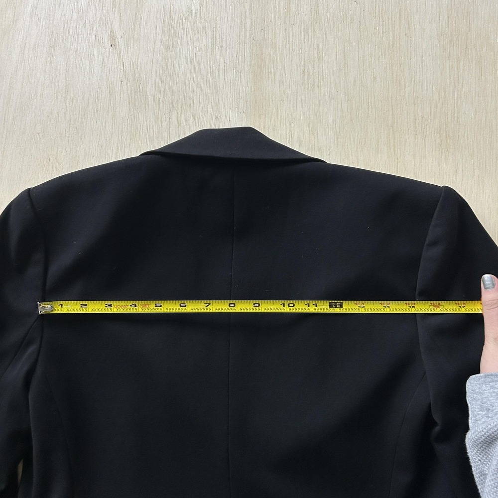 Andrea Viccaro Blazer Jacket Womens 10 Black Stretch Two Button Lined Career - Picture 6 of 7
